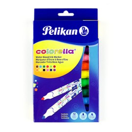 Pelikan Colorella Cone-Nib Marker, Round Barrel, Set of 12 Markers, 1 Set (301112US)