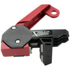 Accuform STOPOUT 120/240 Circuit Breaker Lockout (Double Pole) Bar Clamp, 1.5" x 3.33" x 1.75", Red, KDD161
