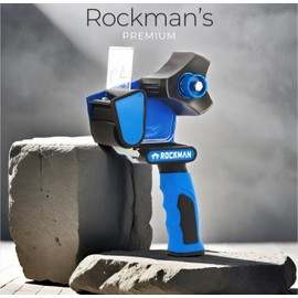 Rockman tools Premium Heavy-Duty Tape Dispenser Gun 08- Soft-Touch Ergonomic Handle Design, Transparent Pressing Plate, Ideal for Shipping, Warehouse, and Moving, Suitable for 2-inch Tape