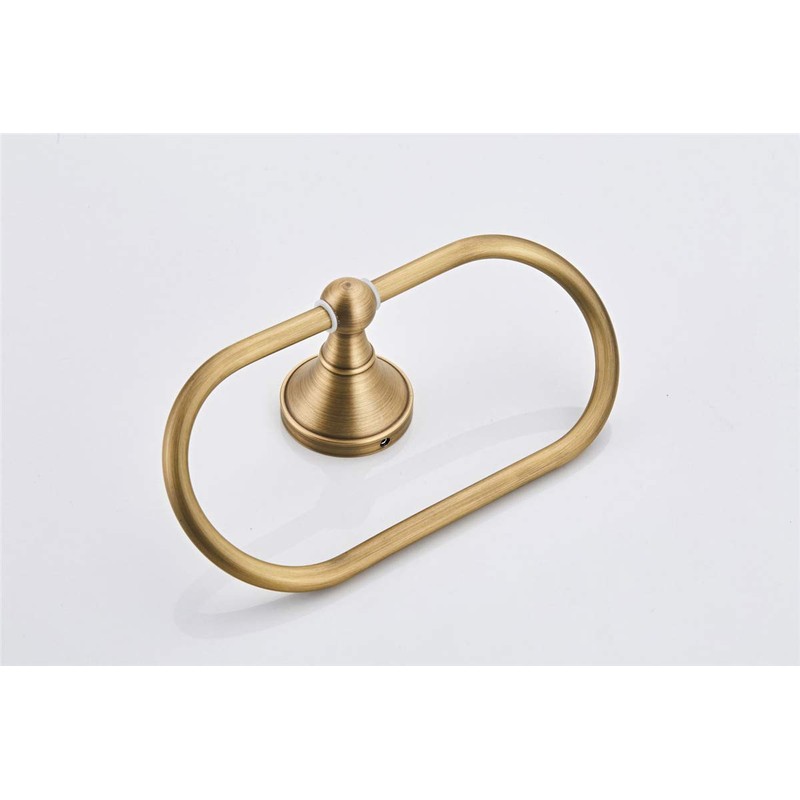 Flybath Oval Towel Ring Antique Brass Hanger Hand Towel Holder