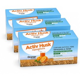 Activ Husk Ispaghula Husk Orange Drink Sachets | Contains Natural Fibre | Pack of 30 (3)