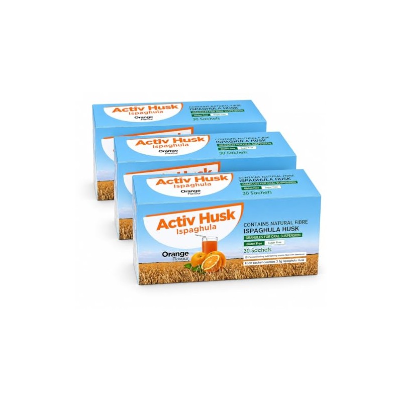 Activ Husk Ispaghula Husk Orange Drink Sachets | Contains Natural