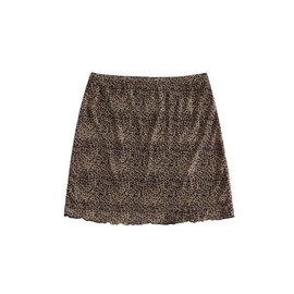 Floerns Women's Stretchy Elastic Waist Print Boho Mini Skirt Brown Leopard Large