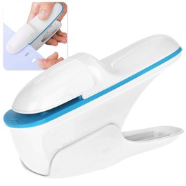 Stapleless Stapler, Staplers for Desk,Mini Stapler,Office Supplies,Paper Clinch Compact Staple Free Staple,with Labor Saving Structure Design for Office School, Up to 8 Sheets Binding, Ivory White
