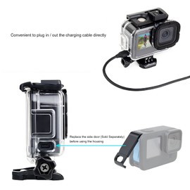 SOONSUN Skeleton Protective Case for GoPro Hero 12 11 10 9 Black, Side Open Wire Connectable Frame Cage Housing Shell with 2 Cold Shoe Mount for Mic and Led Light for GoPro Hero 9/10/11/12 Camera