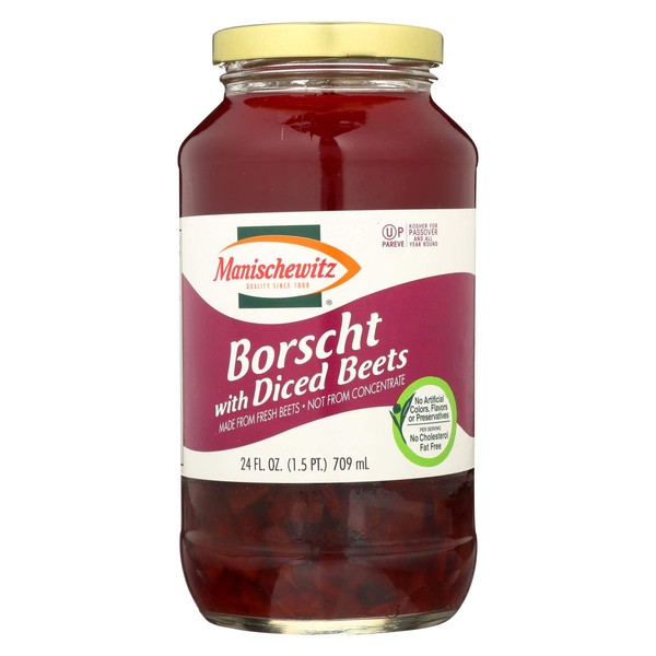 Manischewitz Borscht With Diced Beets, 24 Ounce (Pack of 12)