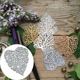 Hollowed Flower Leaves Metal Die Cuts,Christmas Flower Leaf Cutting Dies Cut Stencils for DIY Invitation Card Scrapbooking Album Decorative Embossing Paper Dies Card Making