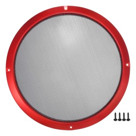 ACROPIX Universal 10" Car Speaker Grills Cover Mesh Round 10 Inch Audio Speaker Subwoofer Guard Protector Case with Mounting Screws Iron Red - Pack of 1