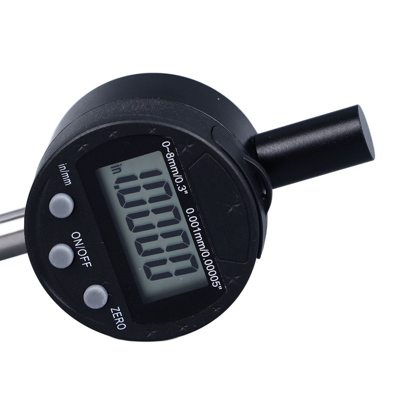 Dial Indicator Digital Display 0.00005in/0.001mm Resolution 0 to 8mm Range