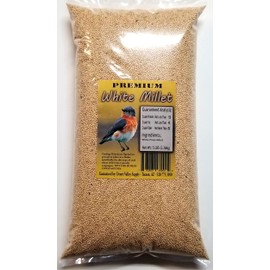 Desert Valley Premium White Millet Proso Seeds - Wild Bird Food, Cardinal, Finch & More (5-Pounds)