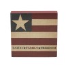 VHC Brands Faith Family Freedom on Flag MDF Block Sign