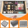 WOWBOX 44 PCS Clear Plastic Drawer Organizer Set, 4 Varied