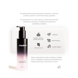 Skindion Gel Regenerativo Facial | Anti Manchas Cicatrices y Estrías | Con Ácido Hialurónico y Colágeno | Conductor de Microcorriente