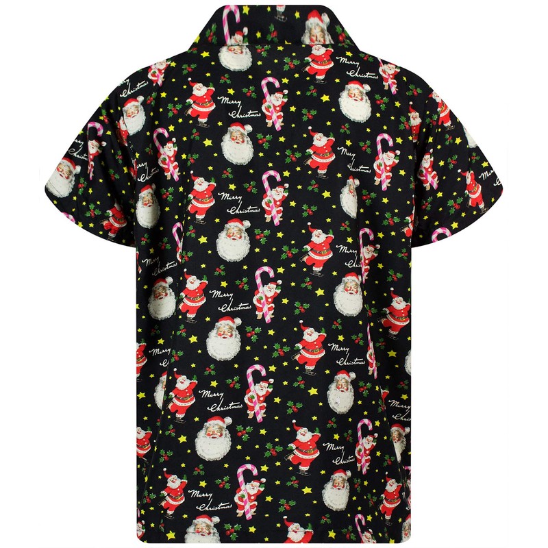 King Kameha Men's Short-Sleeved Funky Hawaiian Shirt with Front Pocket,