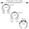 Ovxznts Large Septum Rings 2G PA Ring Horseshoe Barbell Stainless