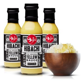 Gojo Hibachi Yellow Sauce – Tangy & Buttery Japanese Steakhouse Sauce for Meat, Noodles & Sushi, 12oz - 3 pack