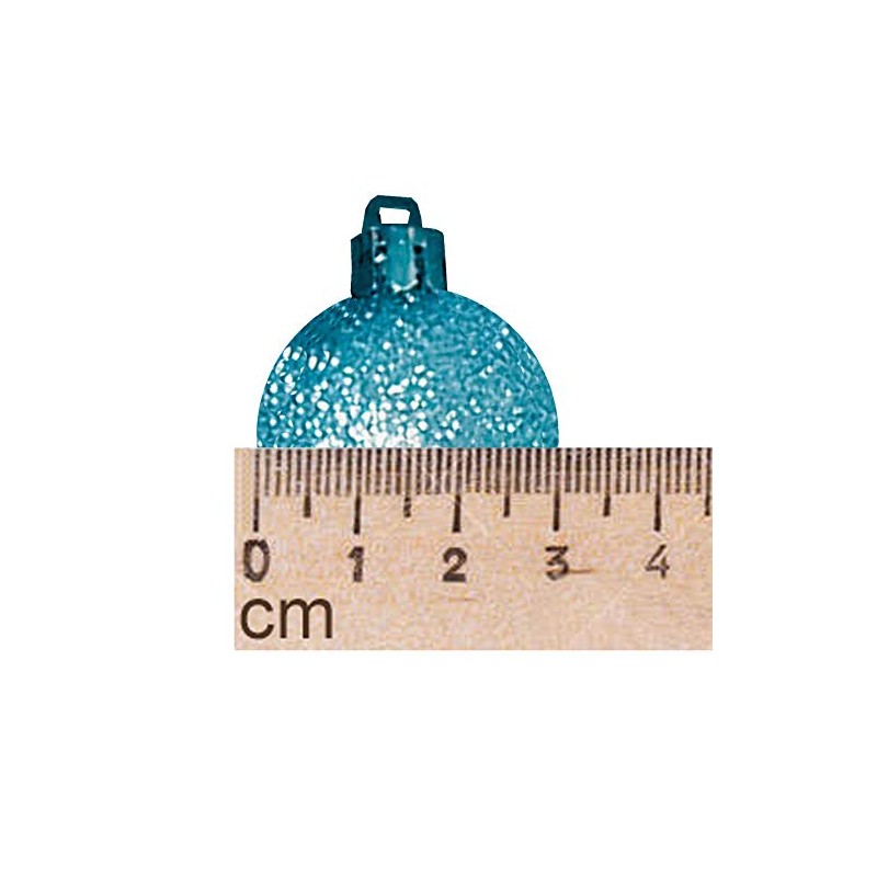 Widdle Wonderland Christmas Decoration 12 Pack 30mm Glitter/Plain Baubles (DP)