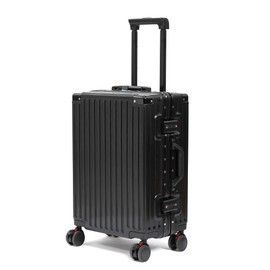 UrbanExplorer 20inch Carry On Luggage 22x14x9 Airline Approved, Zipperless Luggage Carry On TSA Approved Hard Shell Suitcases, Lightweight Carry On Suitcases with Aluminum Frame, Black