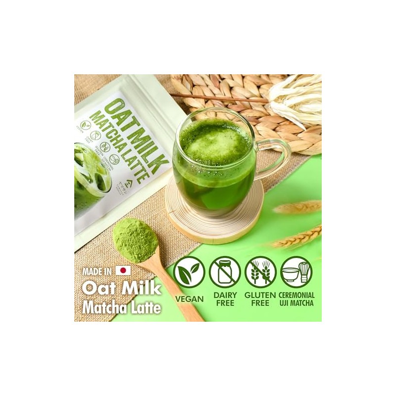 YAMASAN KYOTO UJI Leche De Avena Japonesa Matcha Latte, Uji