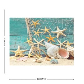 Beach Ocean Theme Starfish Seashell Tumblers Home Decor Wall Art Decal Sea Life Nautical Conch Teal Self-Adhesive Wall Decal for Dorm Classroom Laptop Outdoors Vinyl