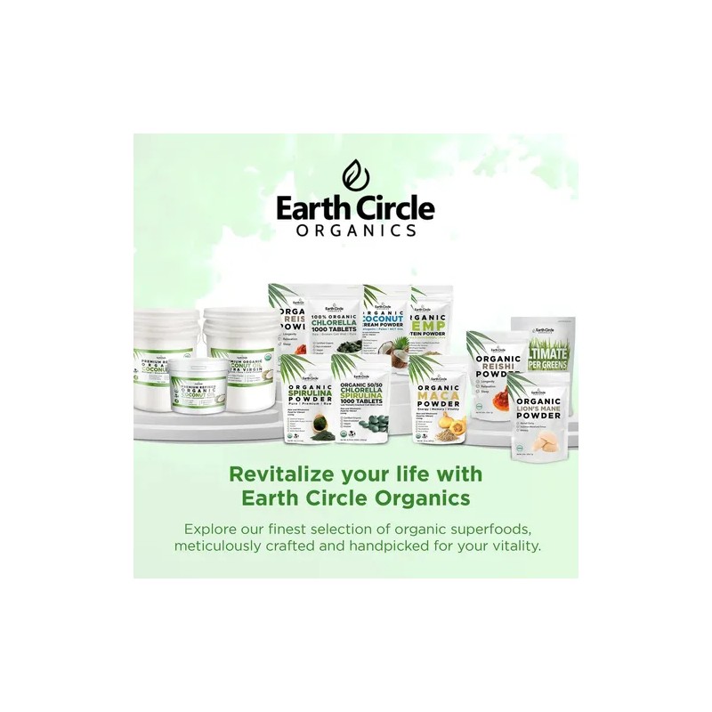 Earth Circle Organics Polvo De Clorella Orgánica 4oz