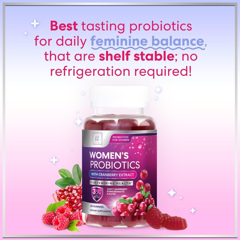 Probiotics for Women Gummies with Cranberry - 6 Premium Strains