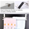 Over the Door Towel Rail,Double Layers Stainless Steel Telescopic Towel