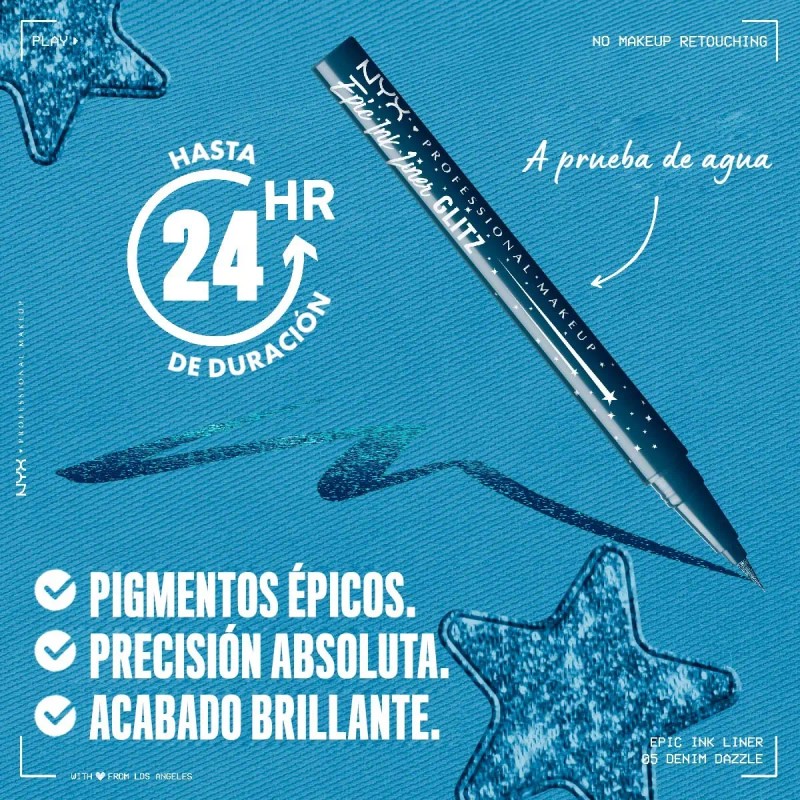 Delineador De Ojos Epic Ink Liner Glitz De Nyx