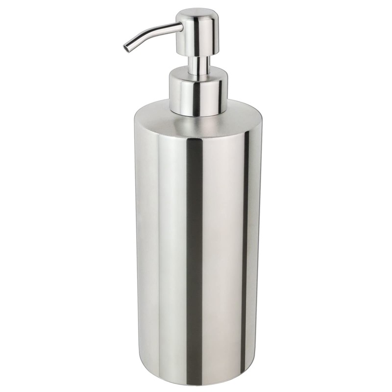 18 oz Large Countertop Soap Dispenser, Brushed Nickel Stainless Steel