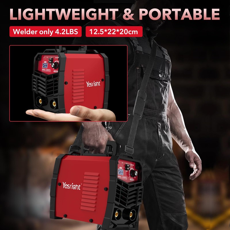 YesRight Mini Stick Welder, 200A Portable Welding Machine with 20PCS