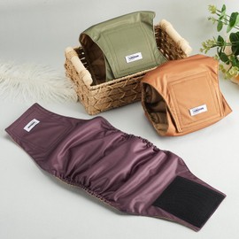 Washable Male Dog Diapers Reusable, Premium Belly Bands for Male Dogs, Pack of 3, High Absorbing Extra Small Male Dog Pee Wraps for Doggie in Incontinence or Excitable Urination and Training(XS)