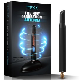 Tekk Short Antenna Compatible with 2007-2025 GMC Sierra 1500 / Chevy Silverado 1500 / Designed for Optimized FM/AM Reception / 4.8 Inches