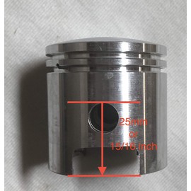 BGF 66/80cc 47mm Lower Hole Piston 15/16" (25mm) (no Rings) for Motor Bike 2-Stroke Engine