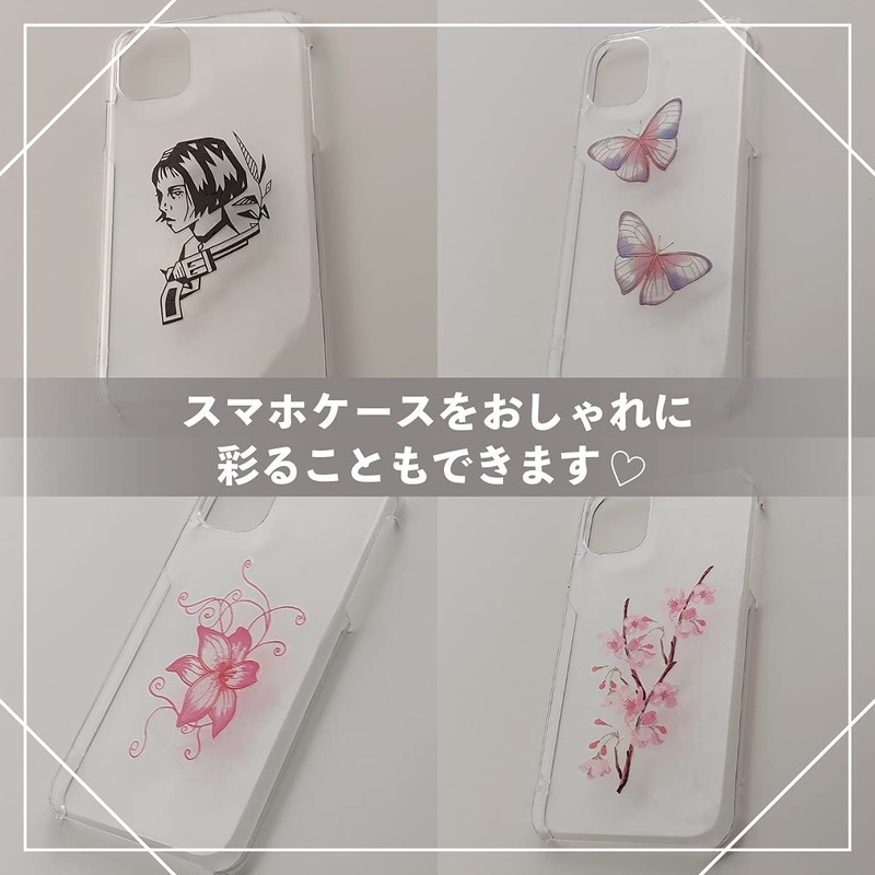 tuzuru 30 Pcs Cute Flower Butterfly Whale Waterproof Tattoo Stickers