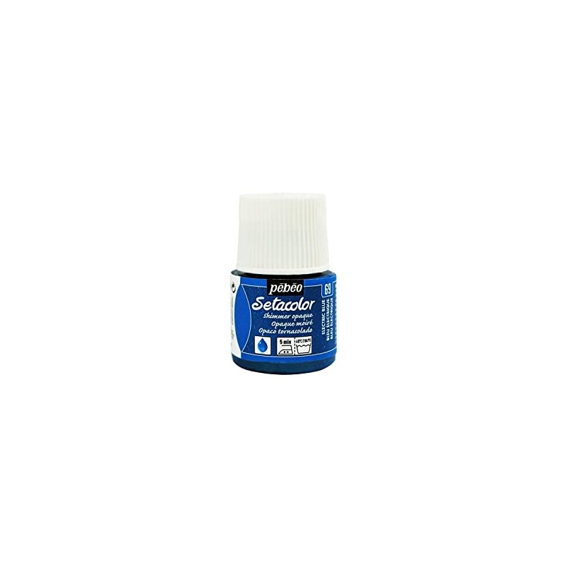 Pebeo Setacolor Shimmer 45ml 69 Electric Blue (Bttl)