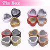 16 Pcs Metal Tins Jar 2 OZ Empty Heart Shaped