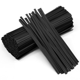 Easytle 400 Pcs Twist Ties for Bags 5" Cable Ties Bag Twist Ties for Cord Twist Bread Ties Reusable Black Plastic Coated Ties Twist Ties Heavy Duty Bread Ties Wire Twist Ties for Household and Office Use