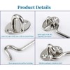 Fenglin-joy Cabin Hooks, Stainless Steel, Pack of 2, 10 cm