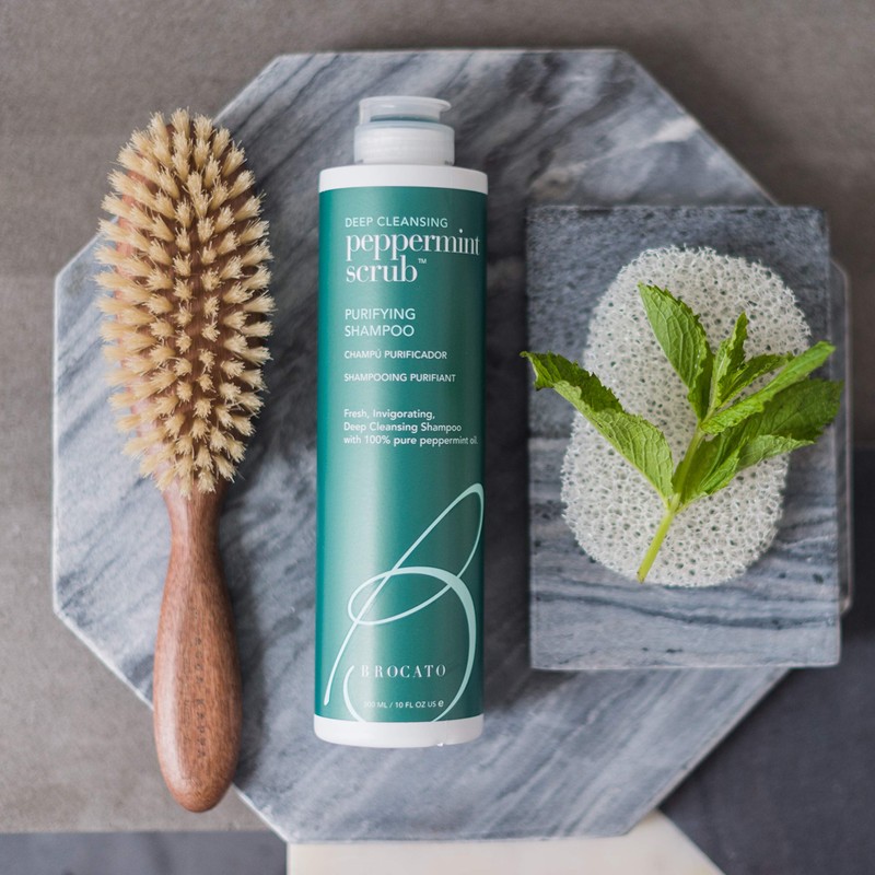 Brocato Peppermint Scrub Purifying Shampoo, Deep Cleansing, 32 Oz. |