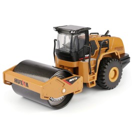 duturpo 1/50 Scale Diecast Road Roller Toy, Metal Construction Vehicles Model Toy for Kids (Road Roller)