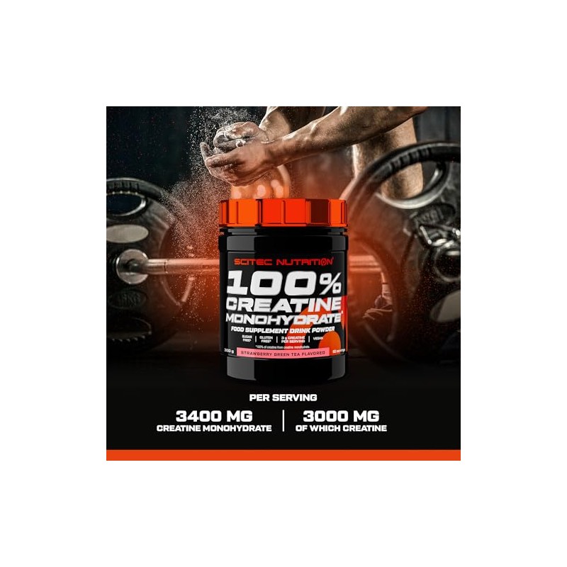 Scitec Nutrition 100% Creatine Monohydrate – Vegan – 3g per