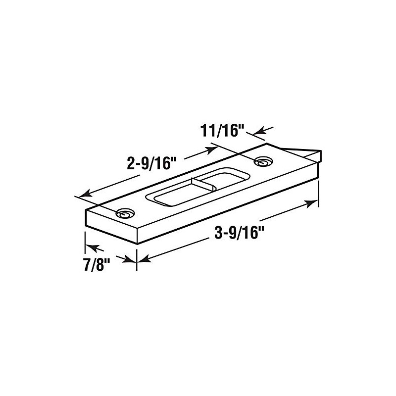 Prime-Line F 2671 2-9/16 In. White Vinyl Window Tilt Latch
