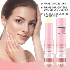 ROZINO Fresh Banana Eye Cream Stick - 3g x 3pcs, Natural Moisturizer for Hydrating & Brightening Eye Area, Nourishing Formula with Banana Essence, Retinol & Sodium Hyaluronate:_Coconut Extract 3-Pack