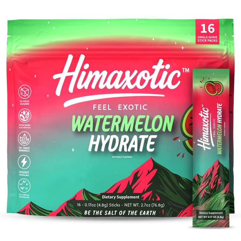 HIMAXOTIC Electrolyte Drink - All Natural Ingredients - No Synthetics