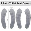 2Pairs Warm Toilet Seat Cover Mat Plush Thick Toilet Seat