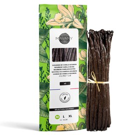 Mavany – 5 x Vanillezehen Bourbon de Madagascar – Auswahl in Gourmet-Qualität zum Backen/Kochen – Größe M 14 bis 16 cm – wiederverschließbarer Frischebeutel