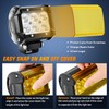 Nilight LED Light Pod with Amber/Black Covers 2PCS 18W 1260LM