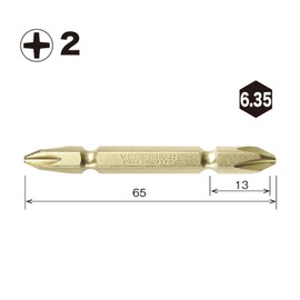 Vessel GM142065 Gold Double Sided Bit + 2 x 65 2 Pieces