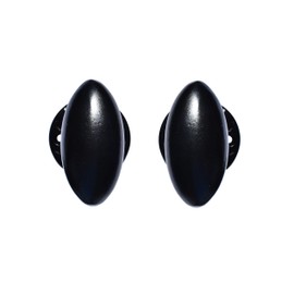 Black Aluminium Oval Door Handle on Rosette