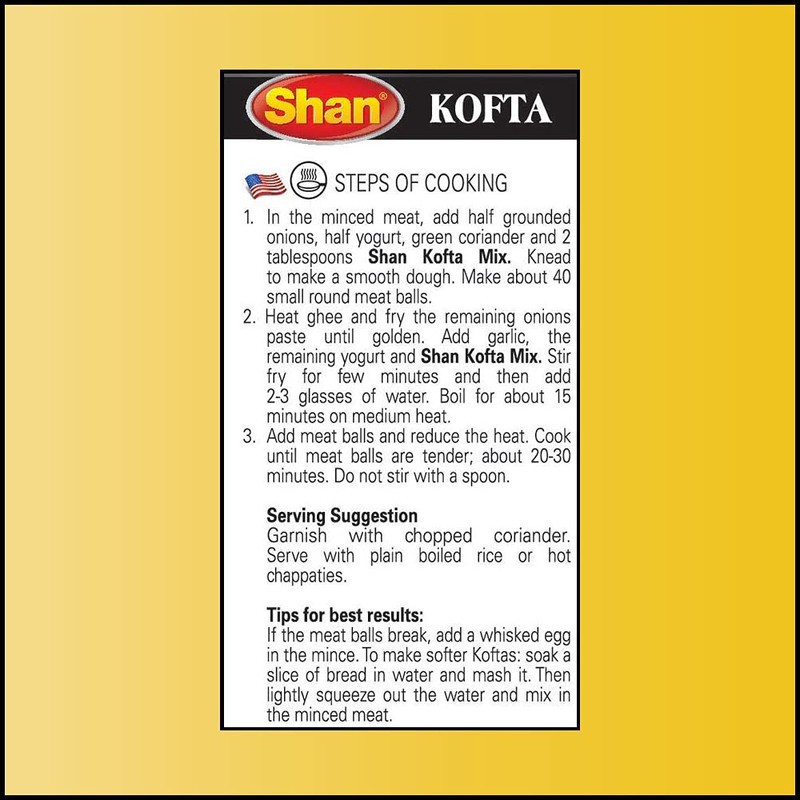 Shan - Kofta Seasoning Mix (50g), Spice Packets for Meat